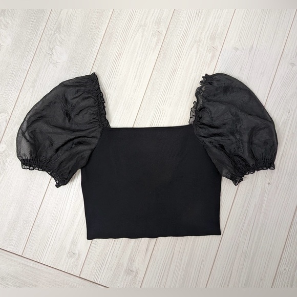 Wilfred Black Puff Sleeved Top - Picture 6 of 6